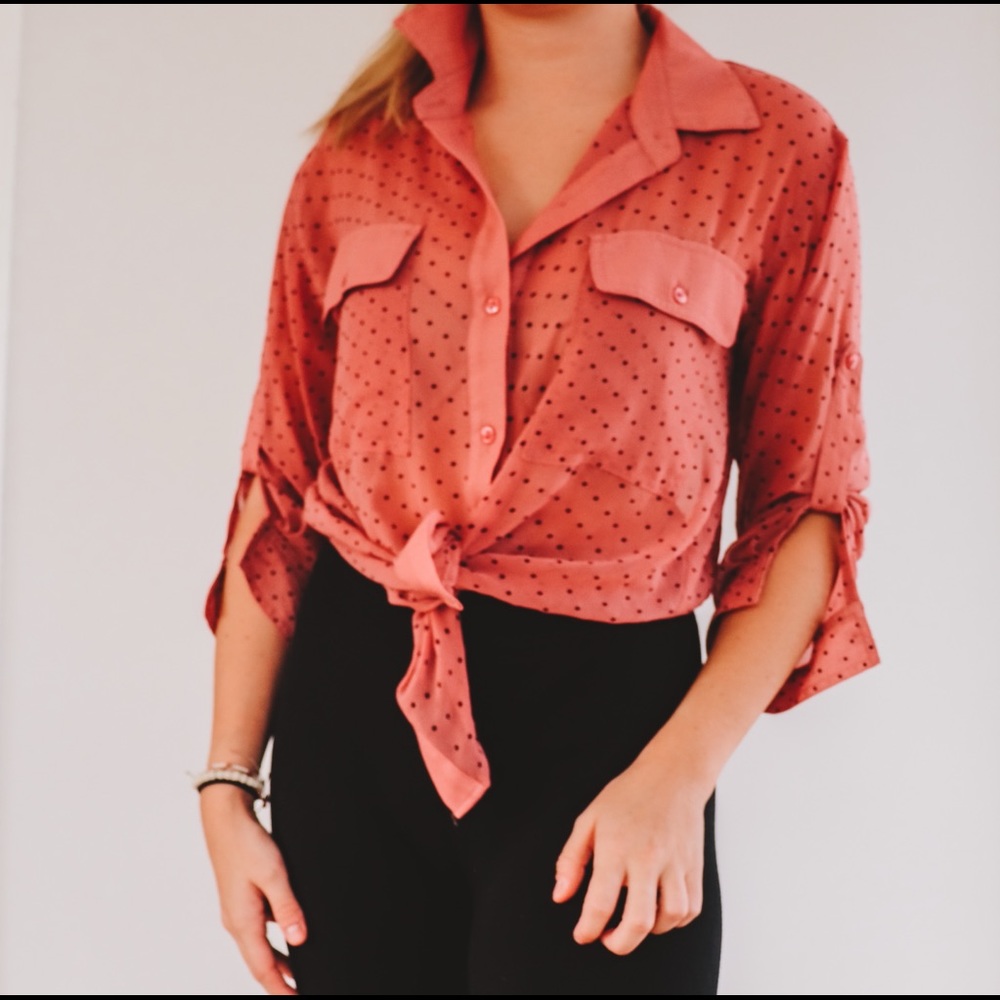 Sheer Button Down